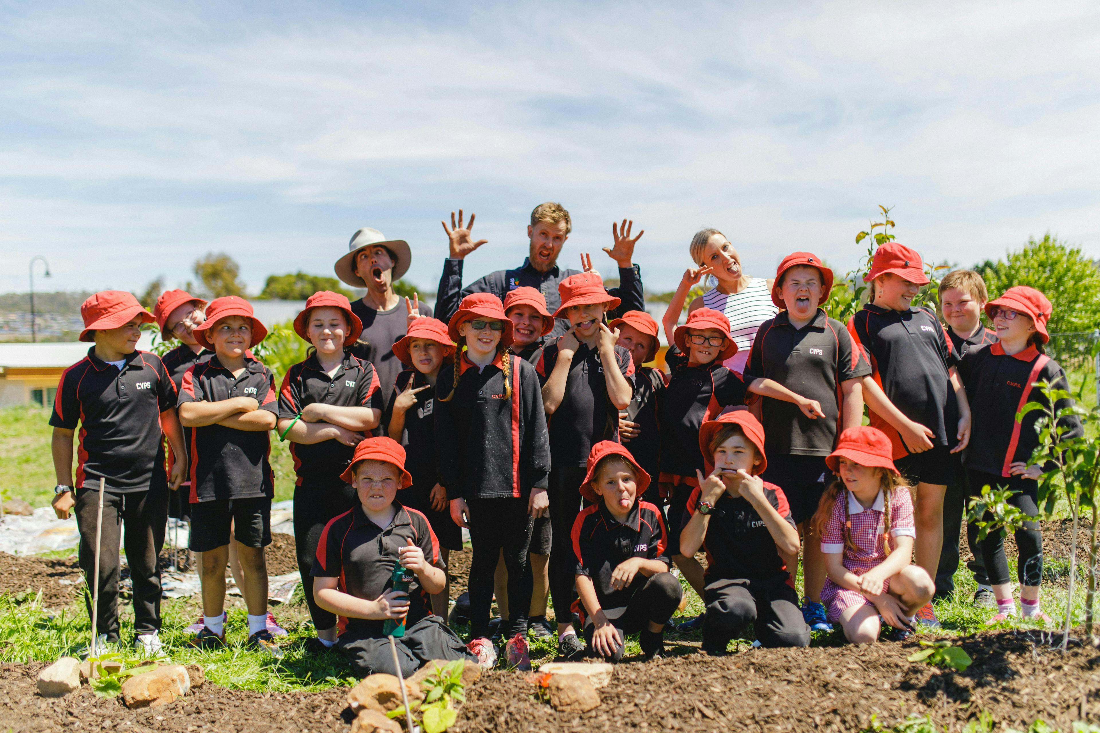 Fun faces from Clarenden Vale Primary School in 2018