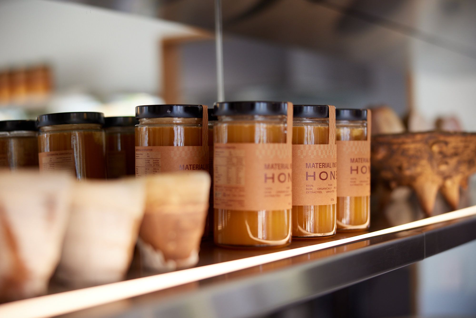 Honey on a shelf